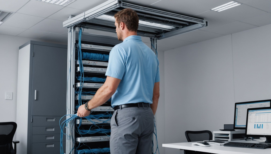 Installer du câble cat7 dans un environnement de bureau